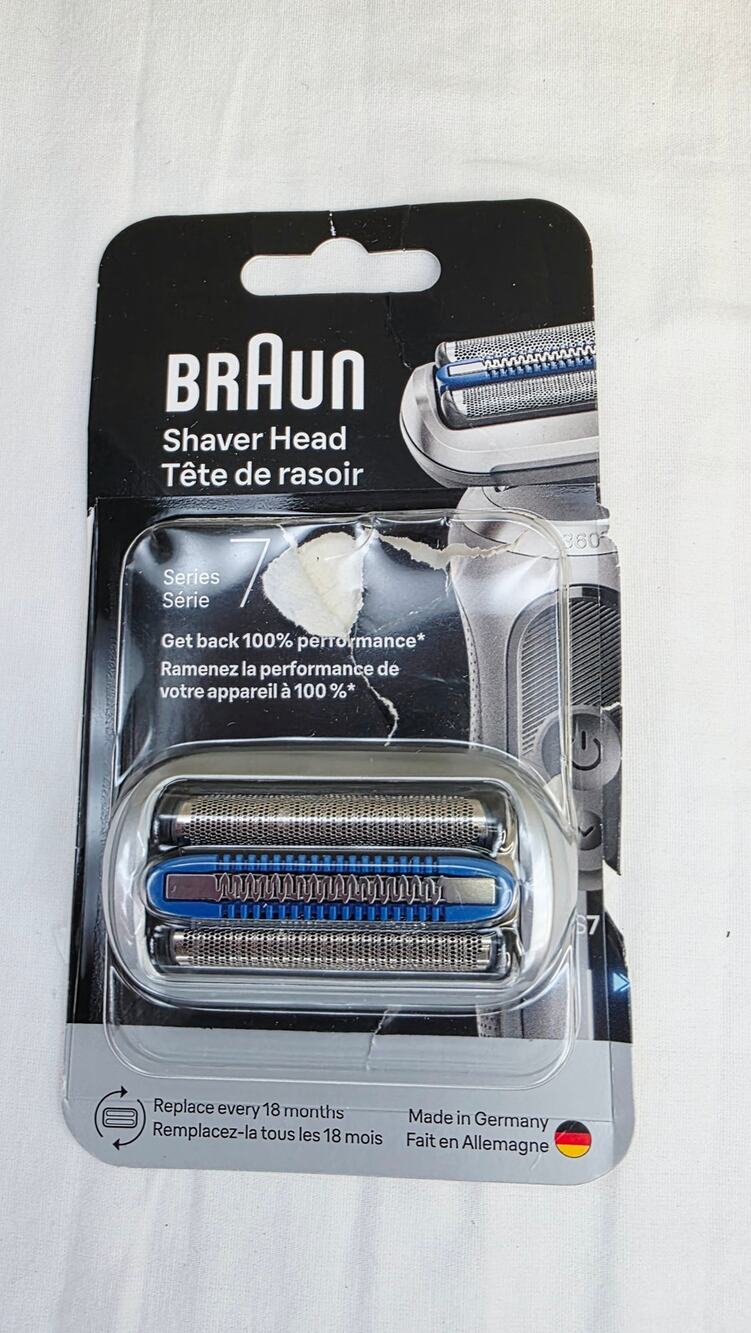 Braun Series 7 74S Electric Shaver Replacement Head Damage package